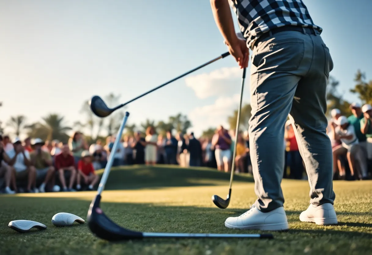 Golfer playing at TPC Sawgrass during the Players Championship