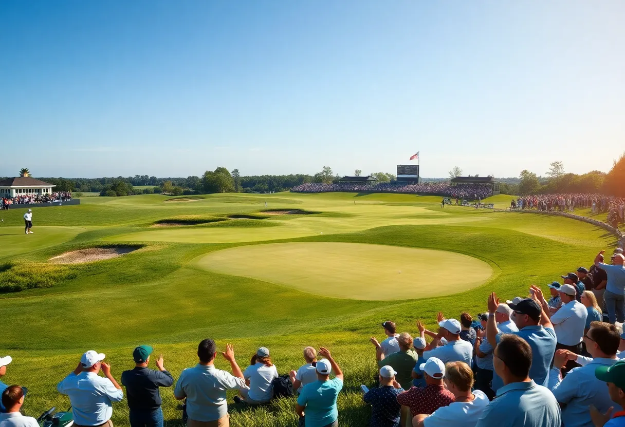 Golfers competing in a tournament at Arnold Palmer Invitational