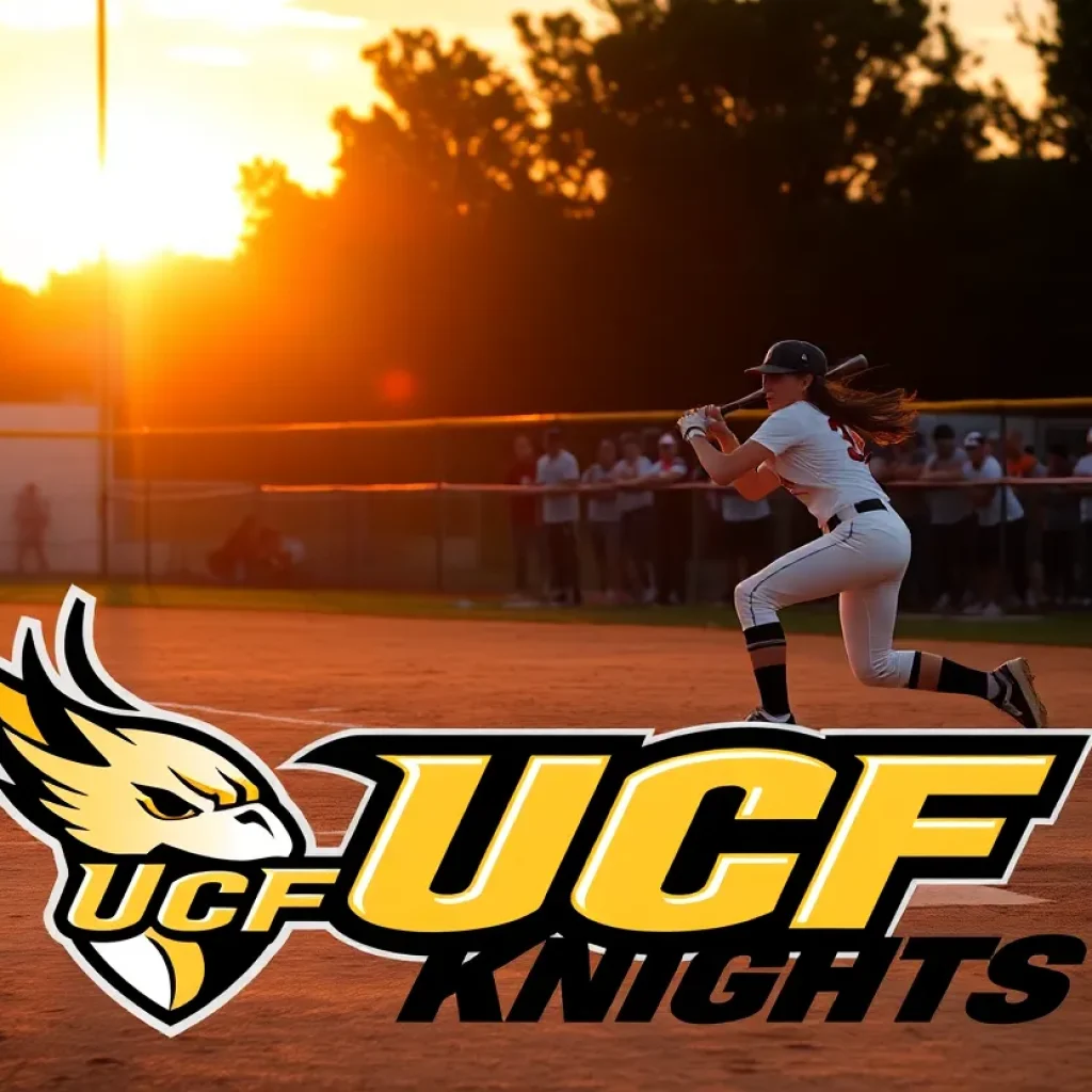 UCF Knights softball team playing during a game