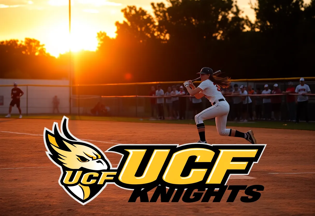 UCF Knights softball team playing during a game