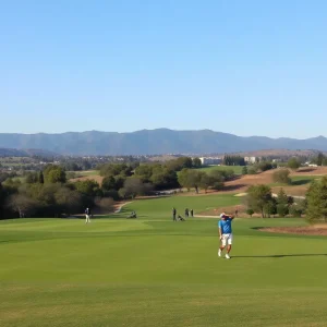 Golfers competing at the Wyoming Desert Intercollegiate