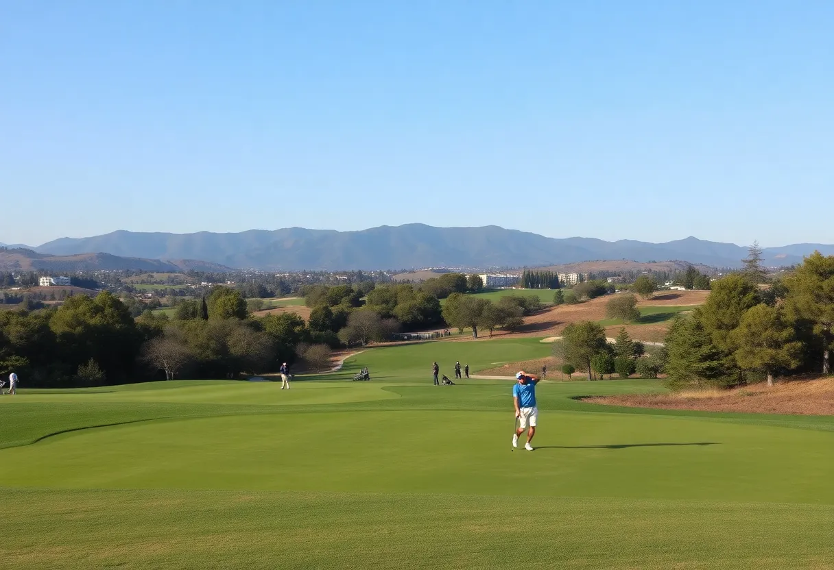 Golfers competing at the Wyoming Desert Intercollegiate