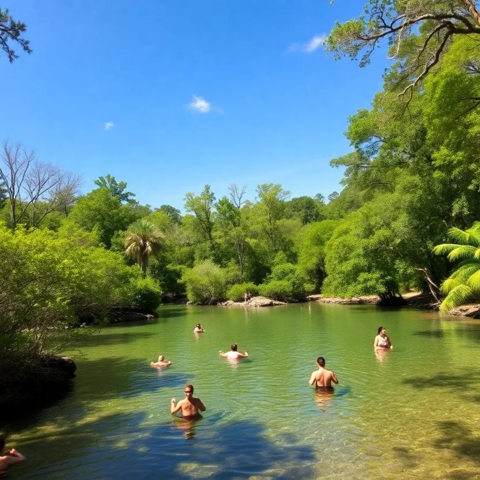 Visitors enjoying the natural beauty of Wekiwa Springs State Park